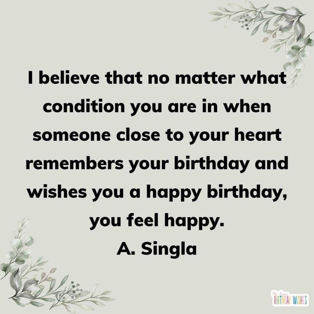 dull themed color birthday card and qoutes