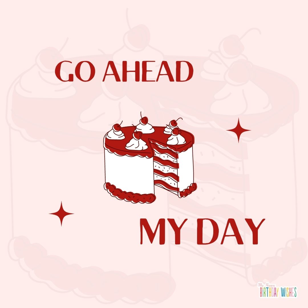 minimal design birthday pun about cake