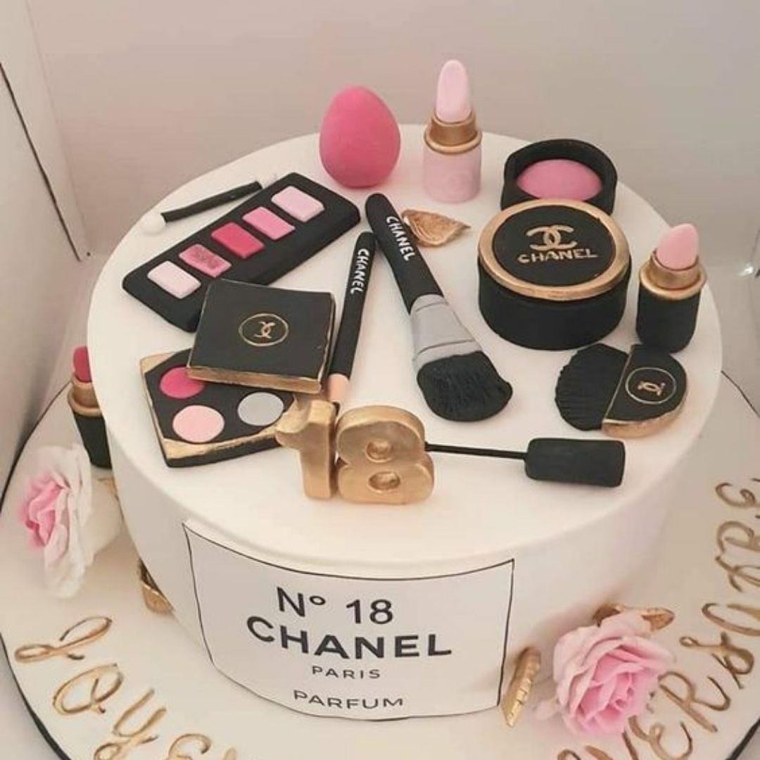 Birthday Cake with all the make up design