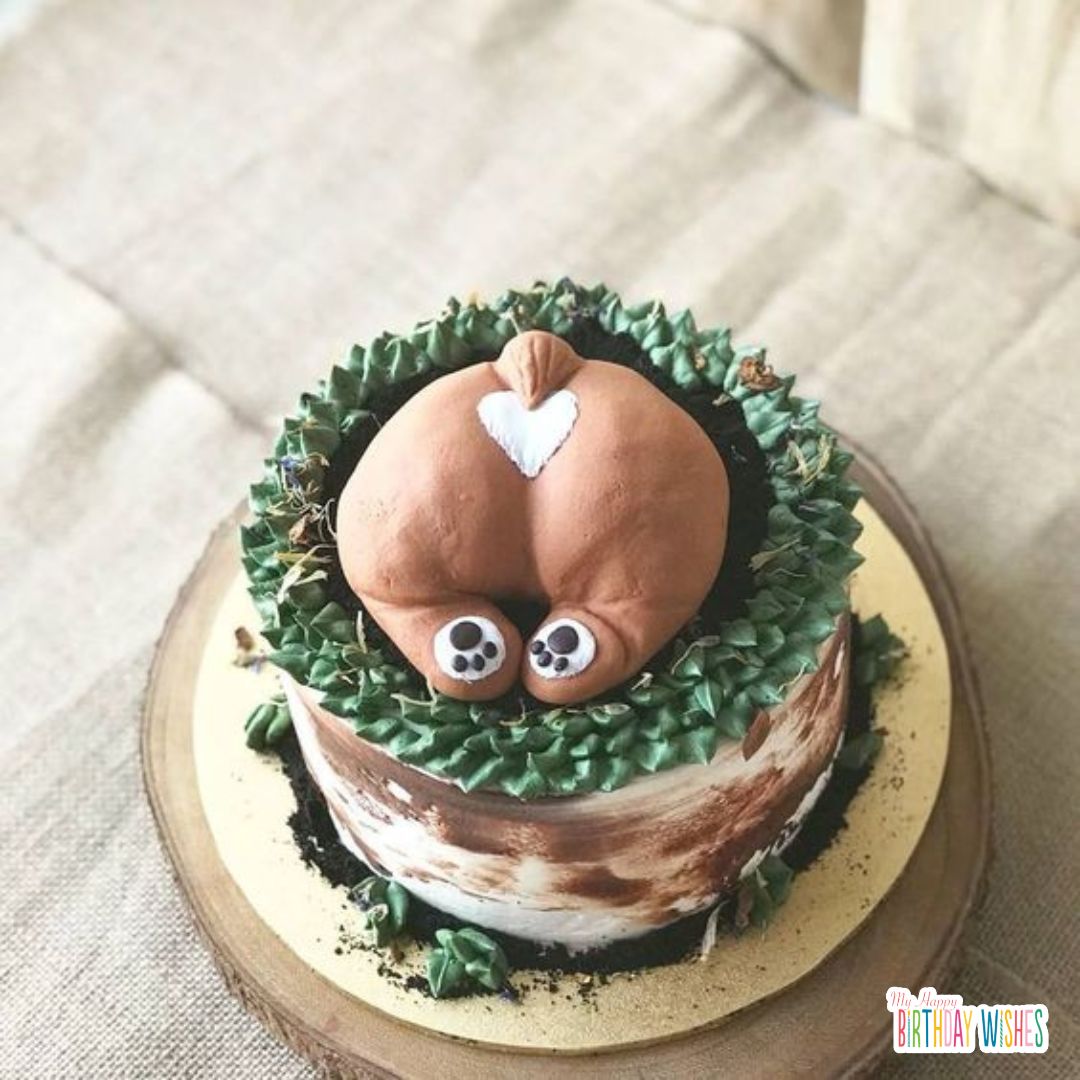 corgi inspired dog birthday cake
