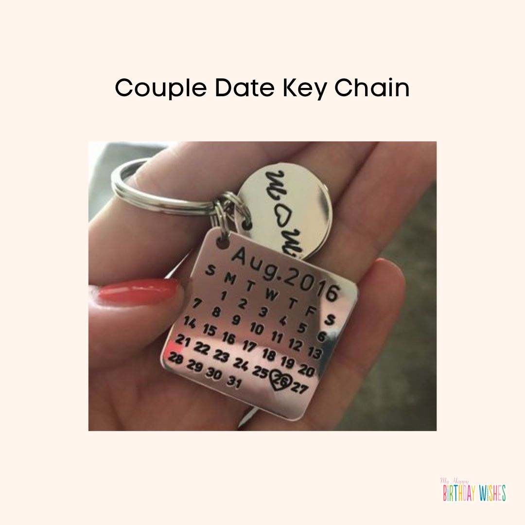 sweet birthday gift for her official date ket chain