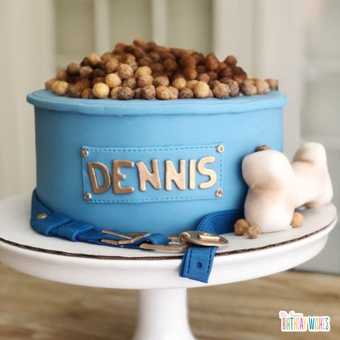 birthday cake for dog with dog food design