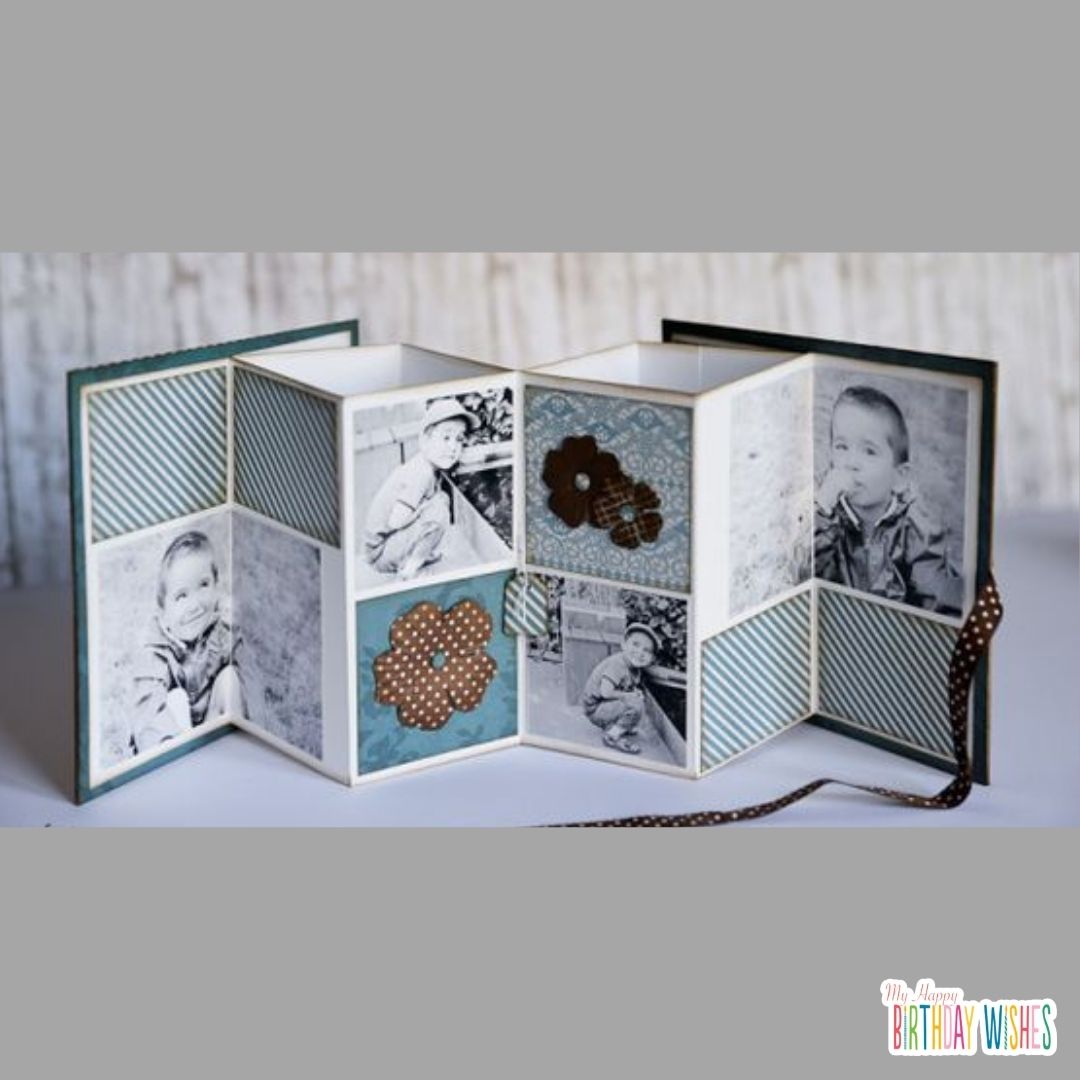 box design scrapbook that can be folded and easily close