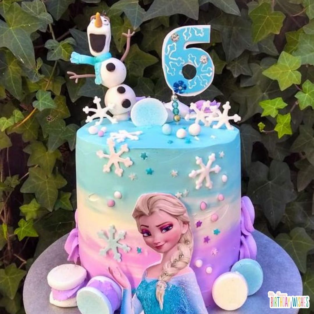 Elsa and Olaf Birthday Cake