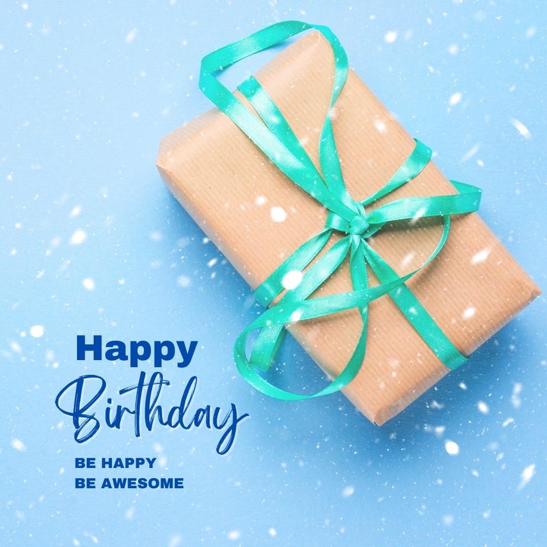 Printable Birthday Card with one gift and simple greetings