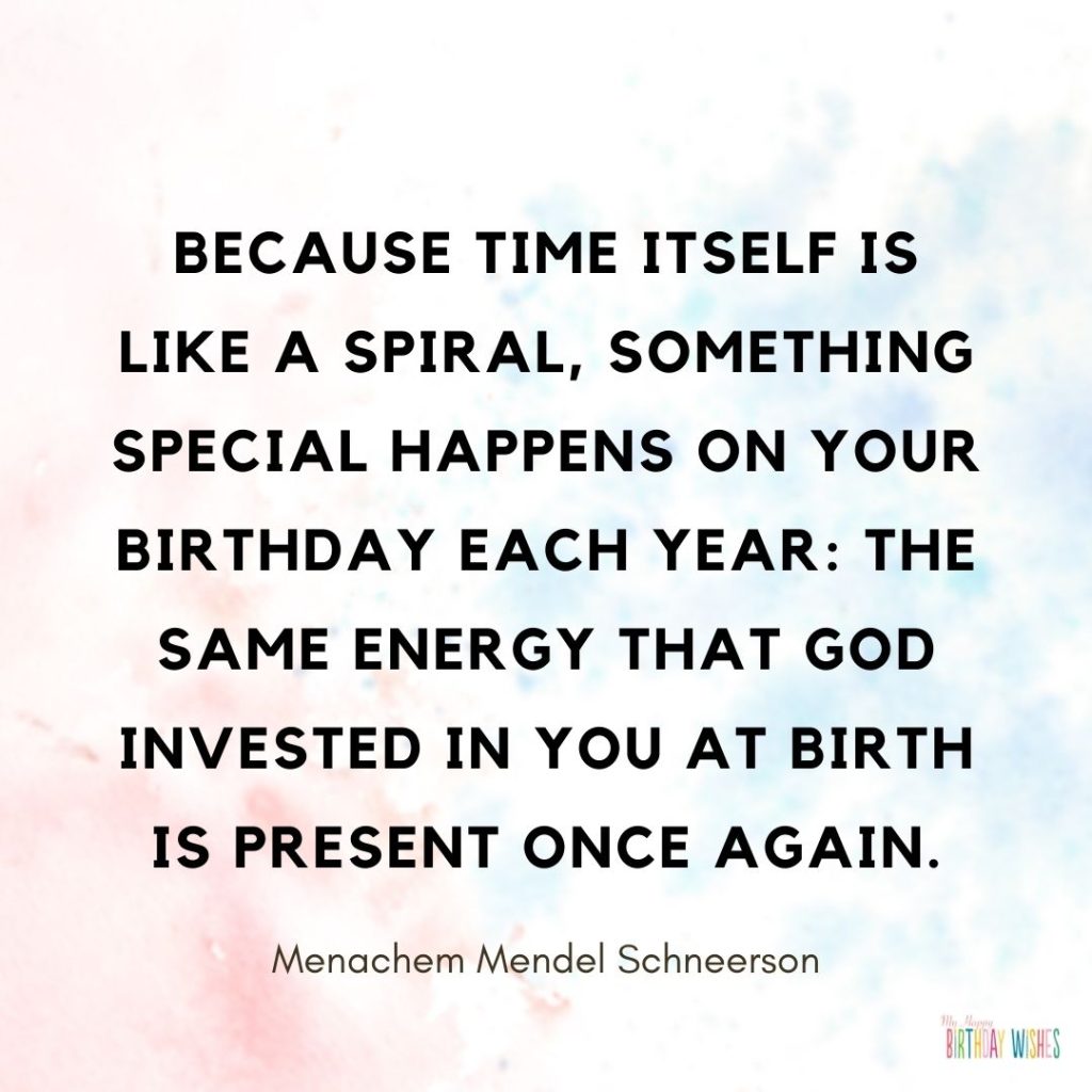 water color pink and blue combination theme birthday quotes card