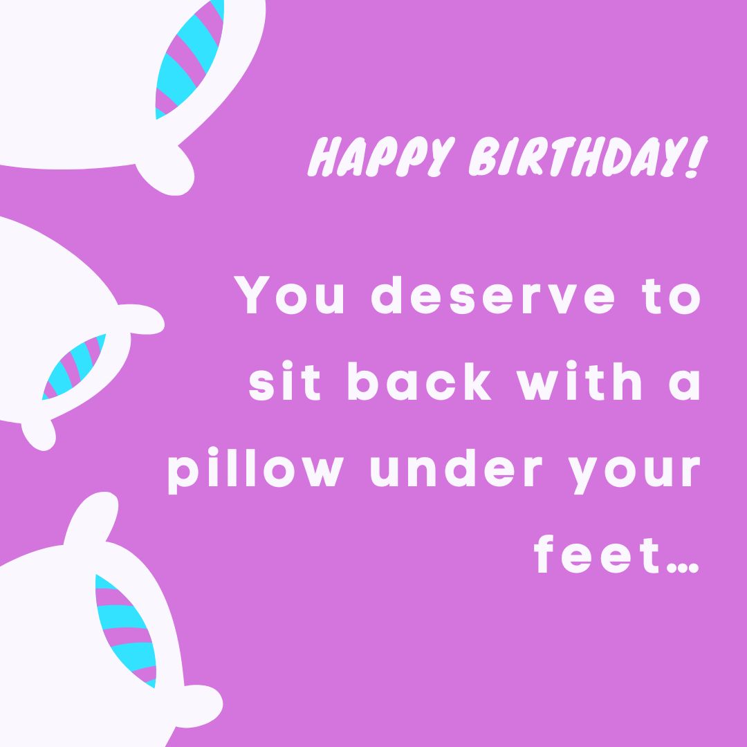 funny birthday greetings with pillows design