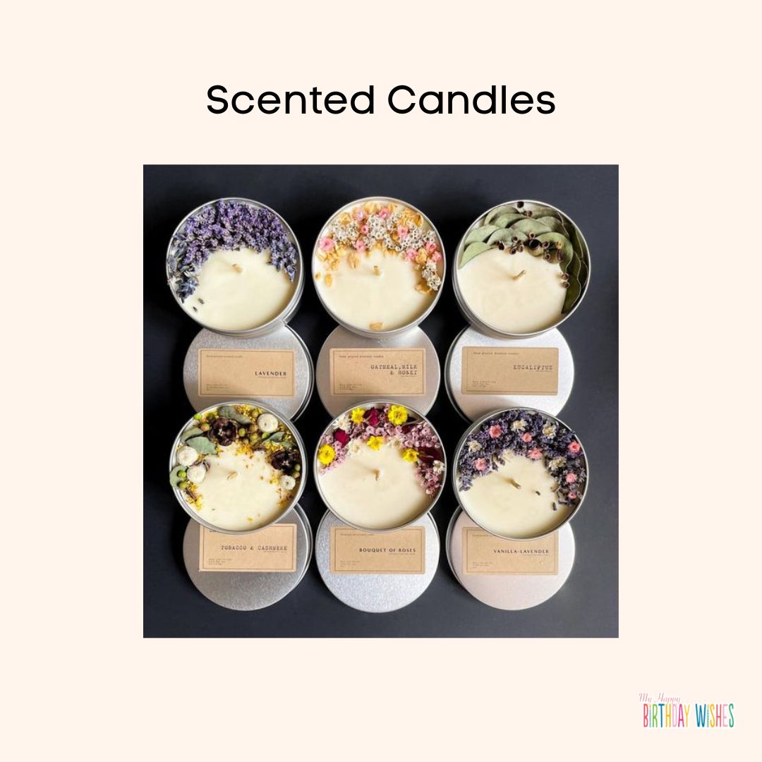 different kinds of scented candles to give for your girl's birthday