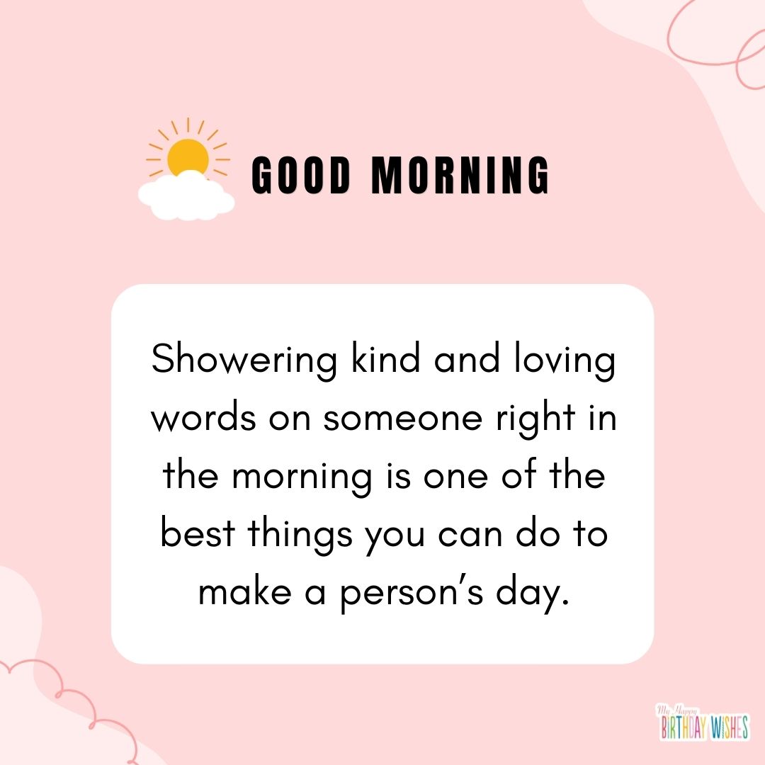 morning quotes with abstract pink theme design