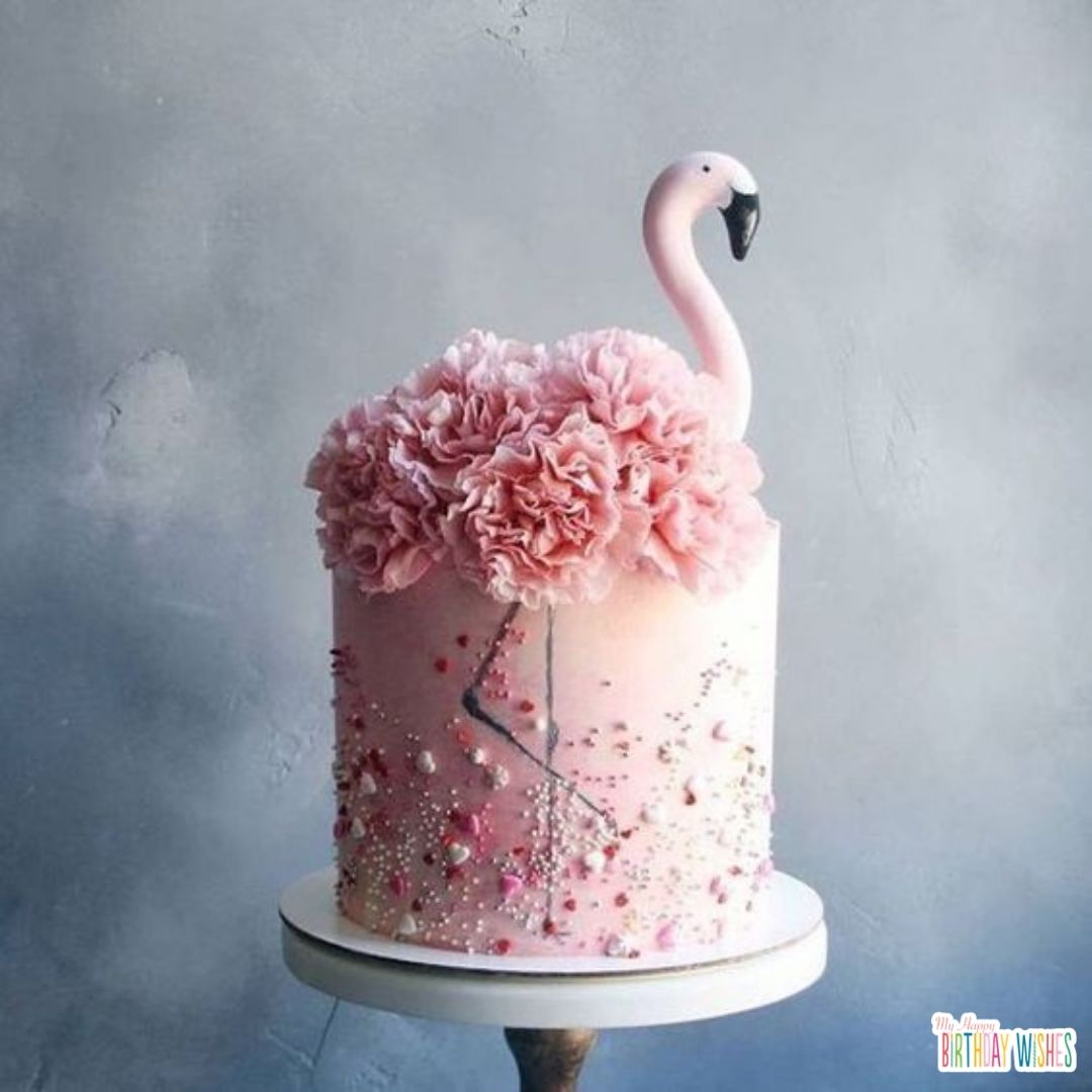 simple swan design inspired Birthday Cake
