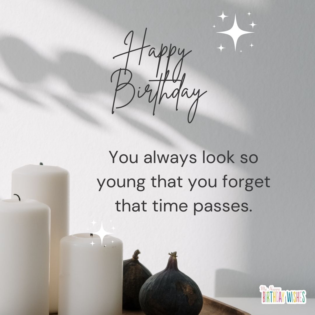 minimal design with scented candles birthday greetings
