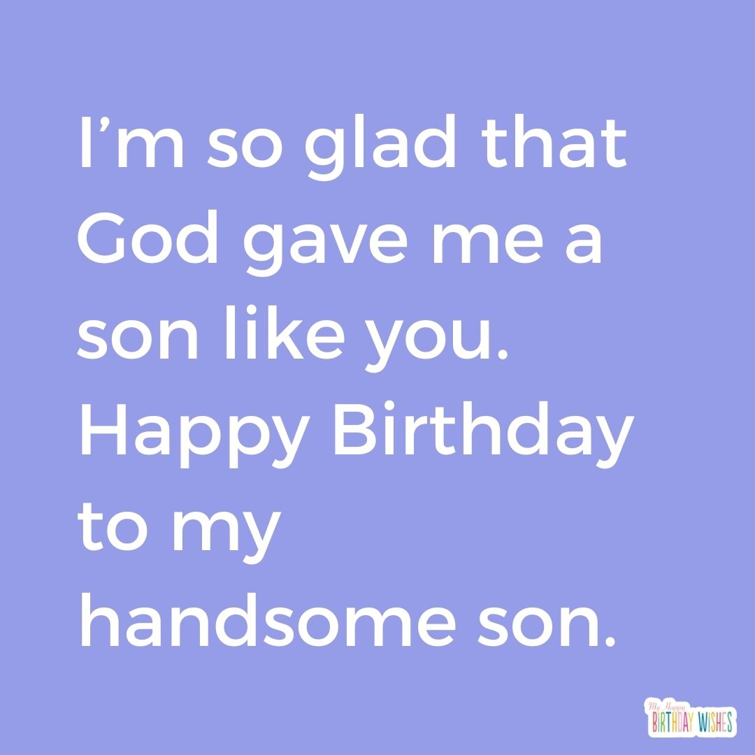 minimal typography violet birthday card for son