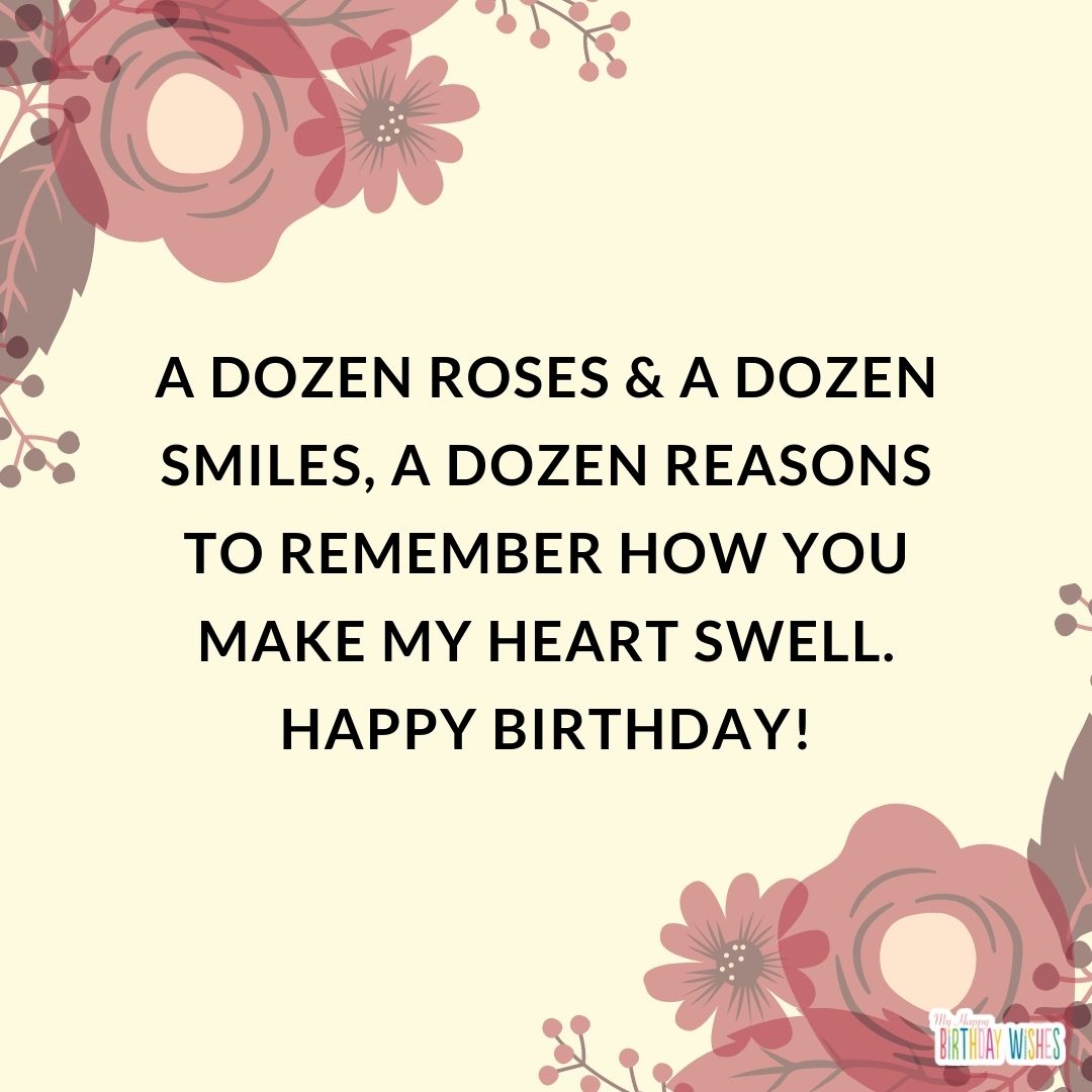 cream and flower themed birthday card