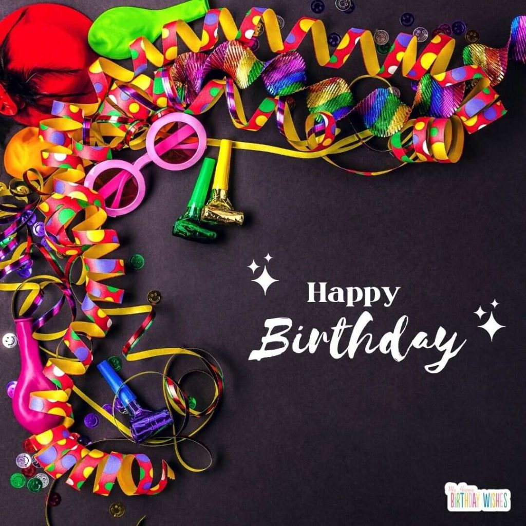 realistic confetti design happy birthday