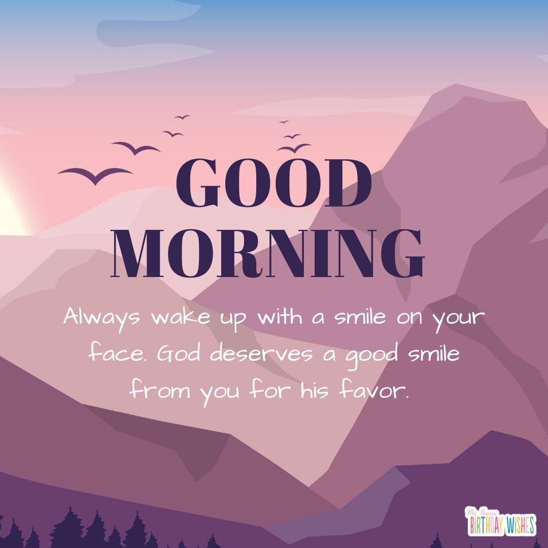 animated or illustrated design morning message