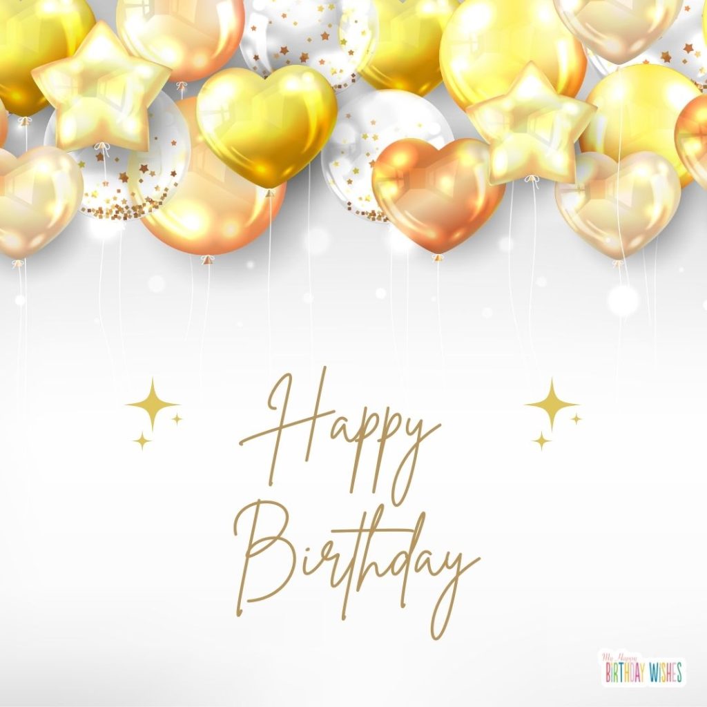balloons and happy birthday text design