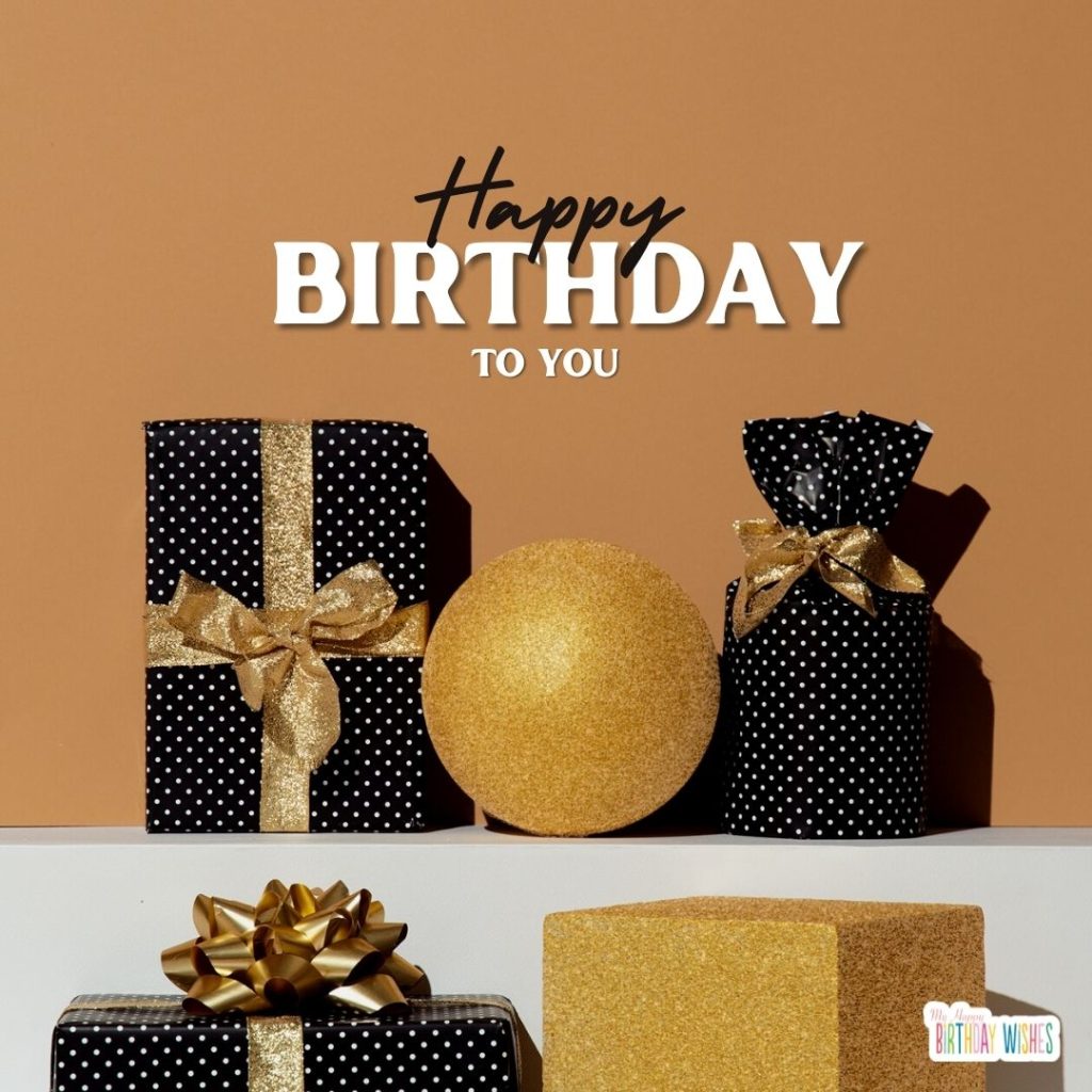 polka dots black gift birthday card