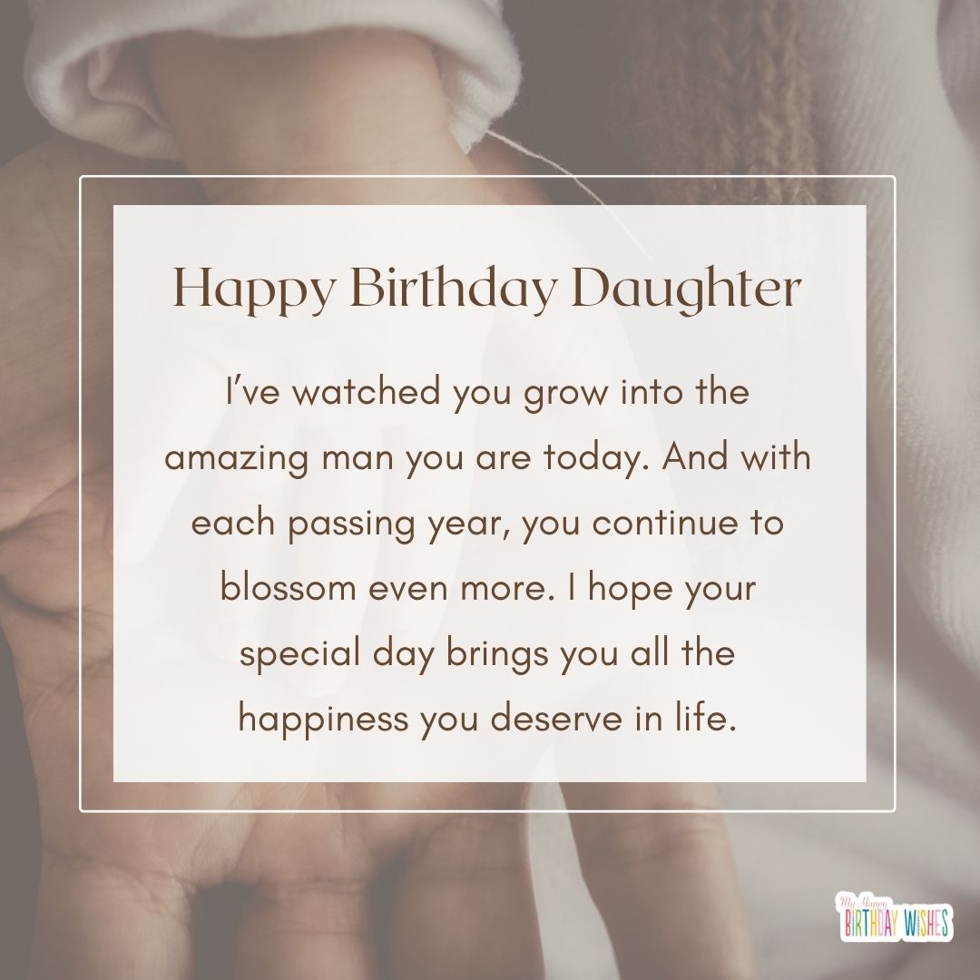 simple and minimalist design birthday card for daughter