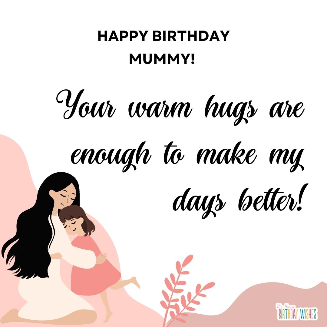 abstract with mother and daughter animated character birthday card