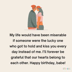 minimal cream design birthday card with animated couples
