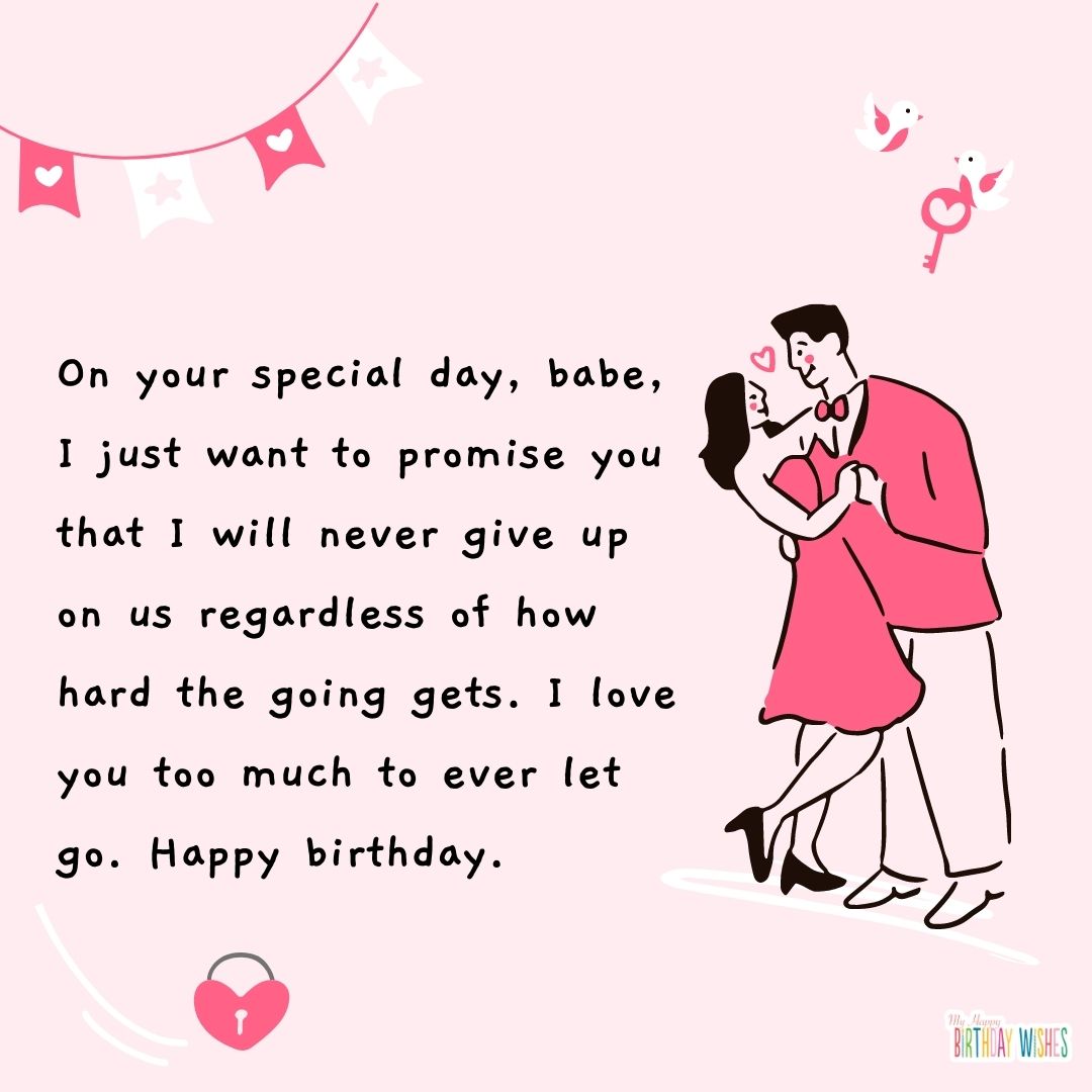 sweet and romantic birthday card for lover with animated couples