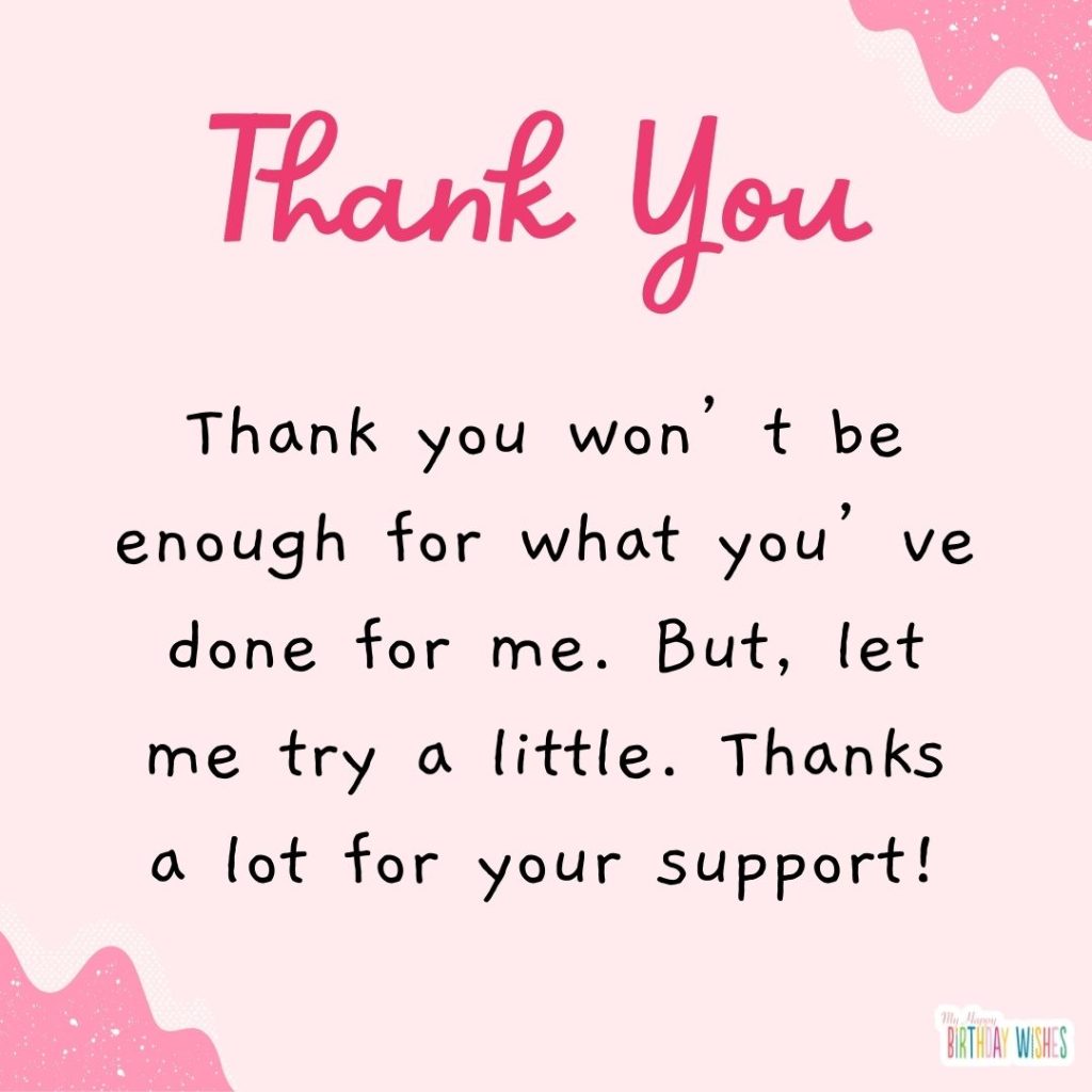 pink and gradient abstract thank you card