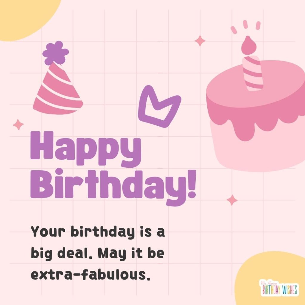 cute pink themed birthday card design