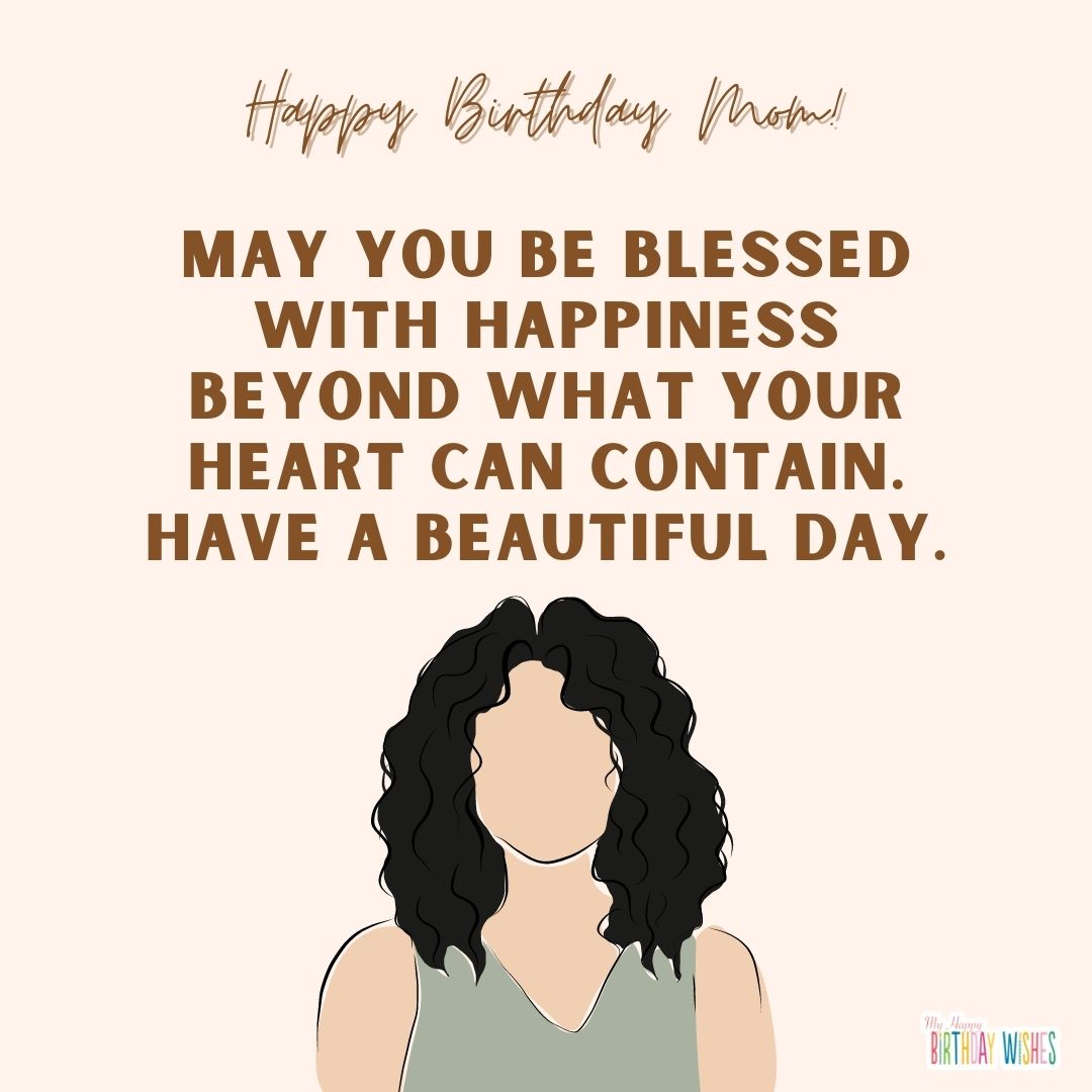 wishing happiness to mom birthday card