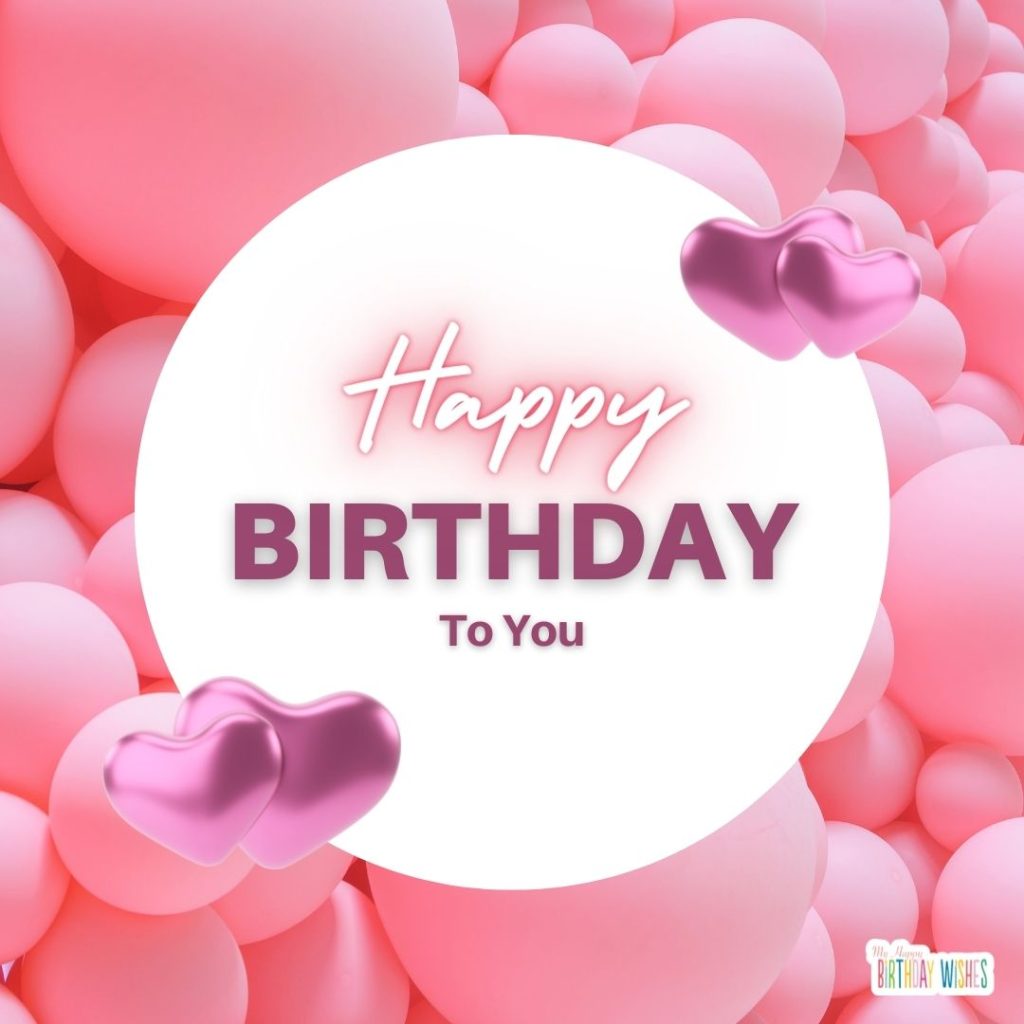 balloons and lettering design birthday card