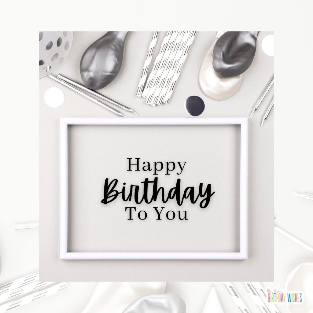 birthday card with silver spoon design