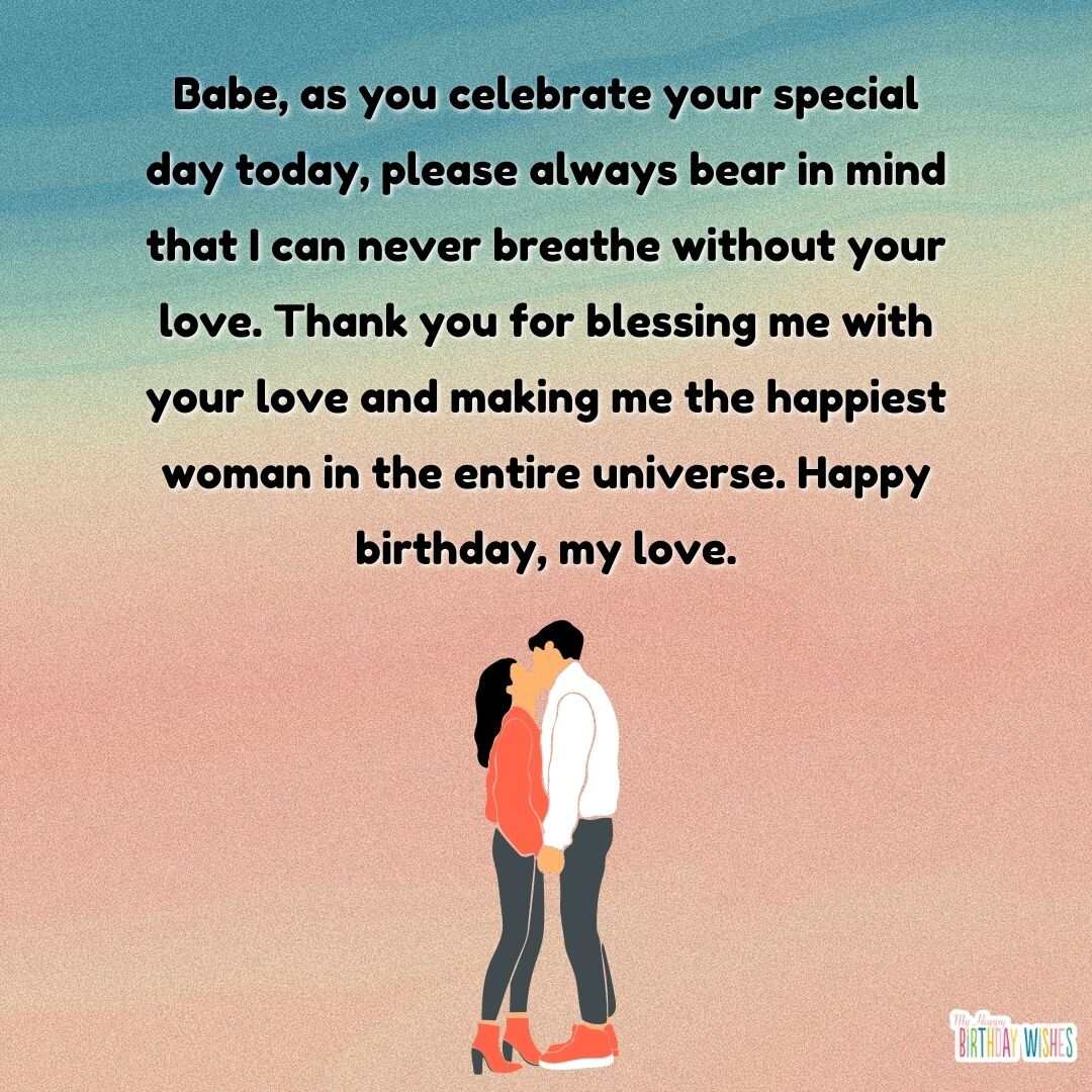 gradient and couples birthday card greetings
