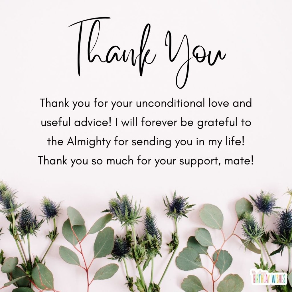 aesthetic and clean with plants design thank you card