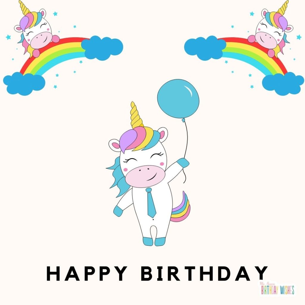 unicorn animated pictures birthday card