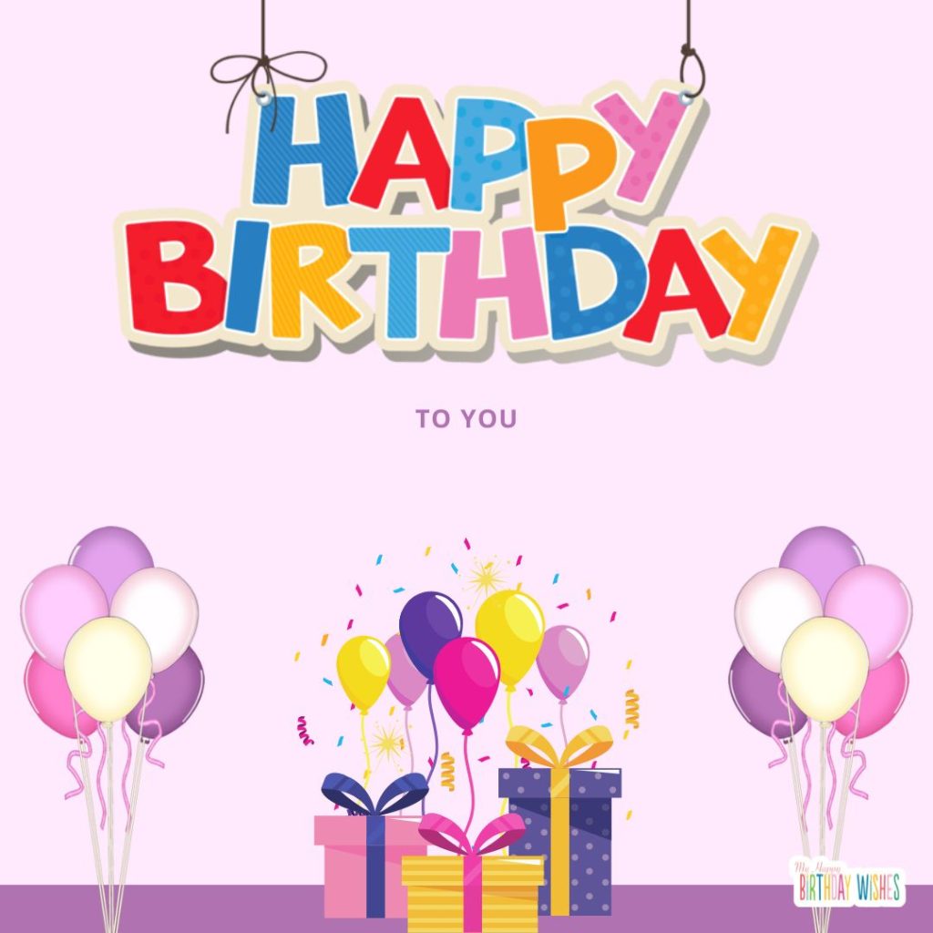 birthday card with stickers design