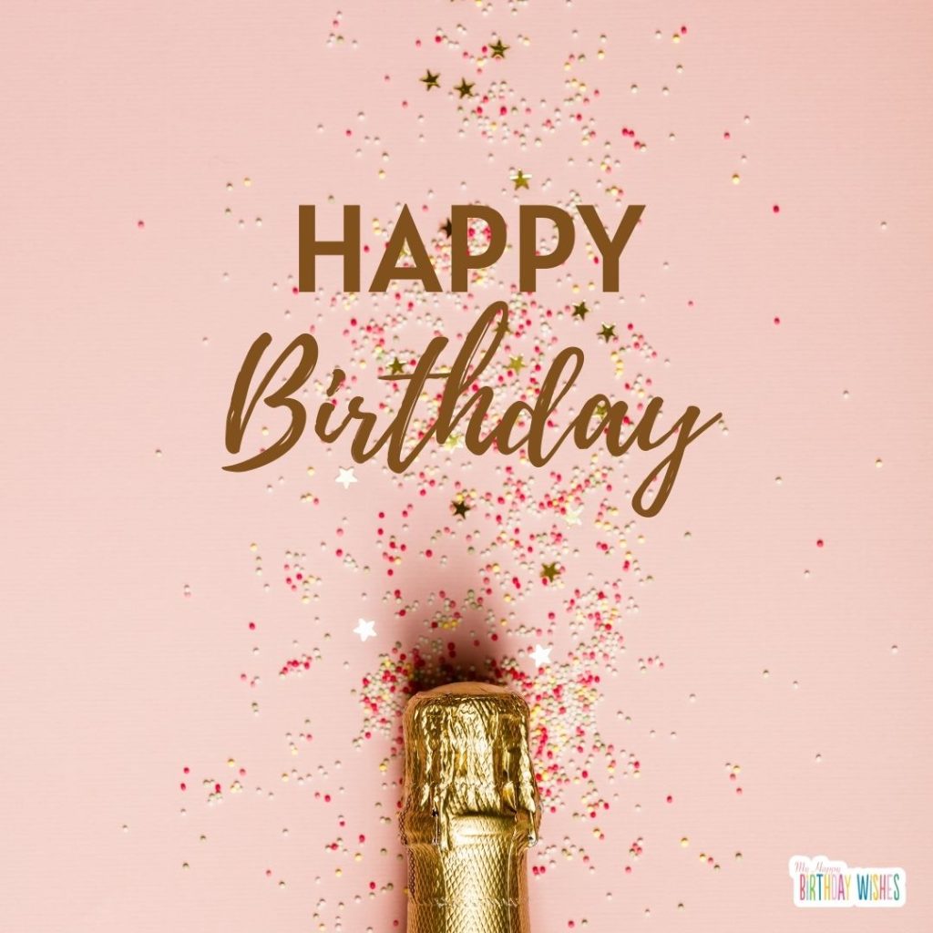 minimal pink and wine birthday card