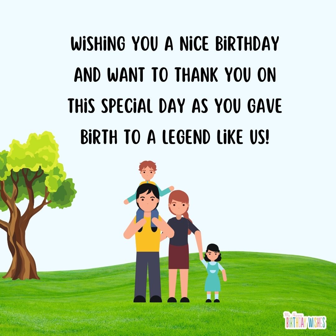 happy family animated characters birthday card