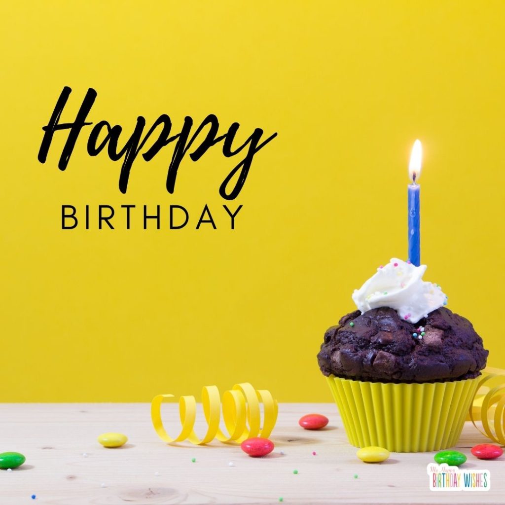 cupcake and minimal birthday card