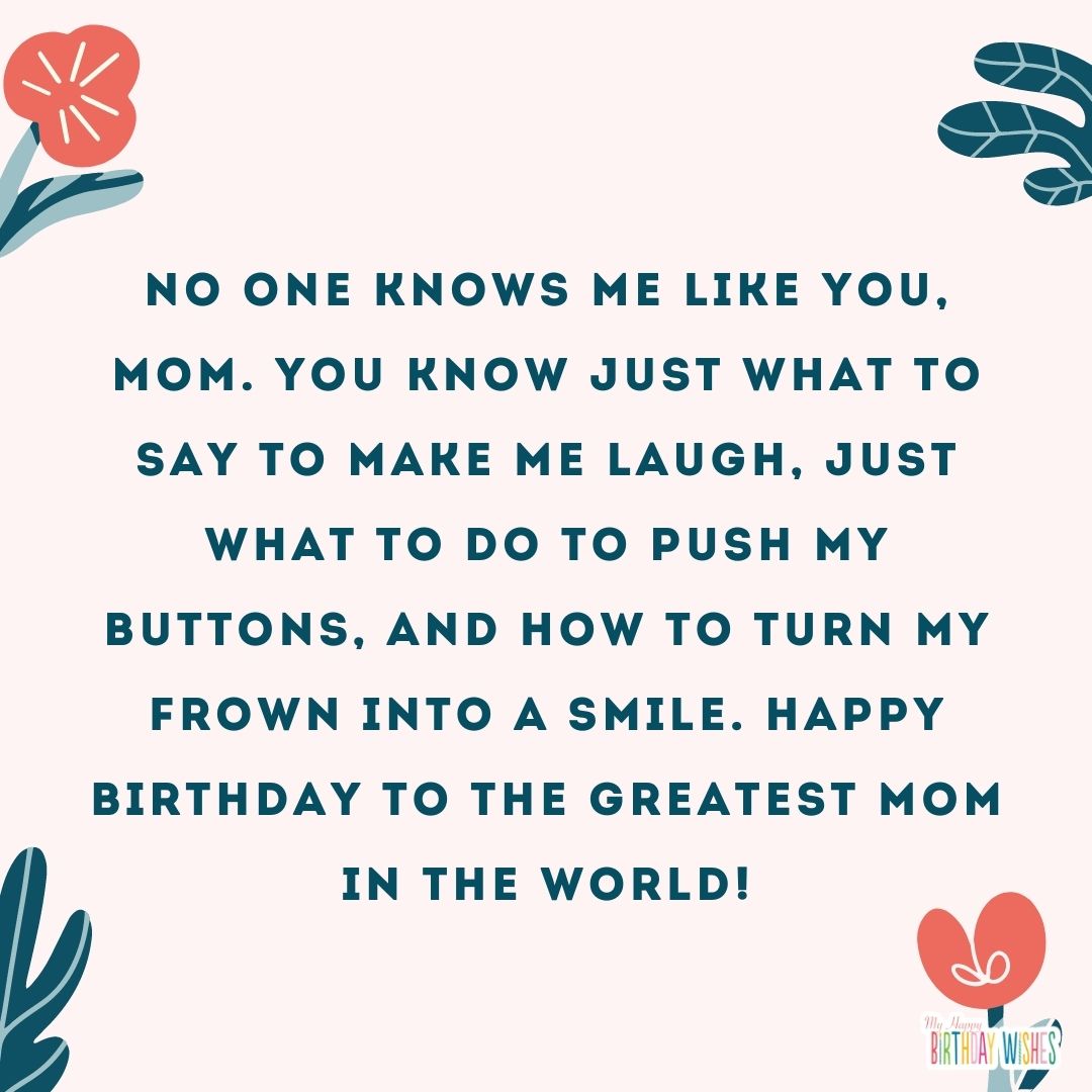 abstract and simple design birthday card for mom