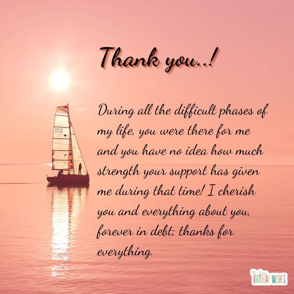 thank you card with sentimental vibes