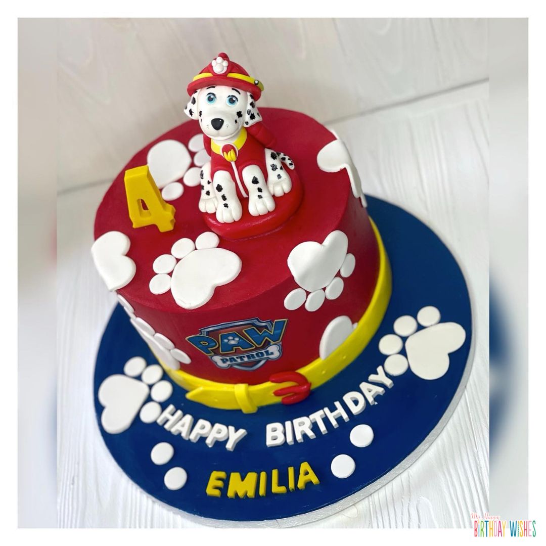 Birthday Cake with Dog Design