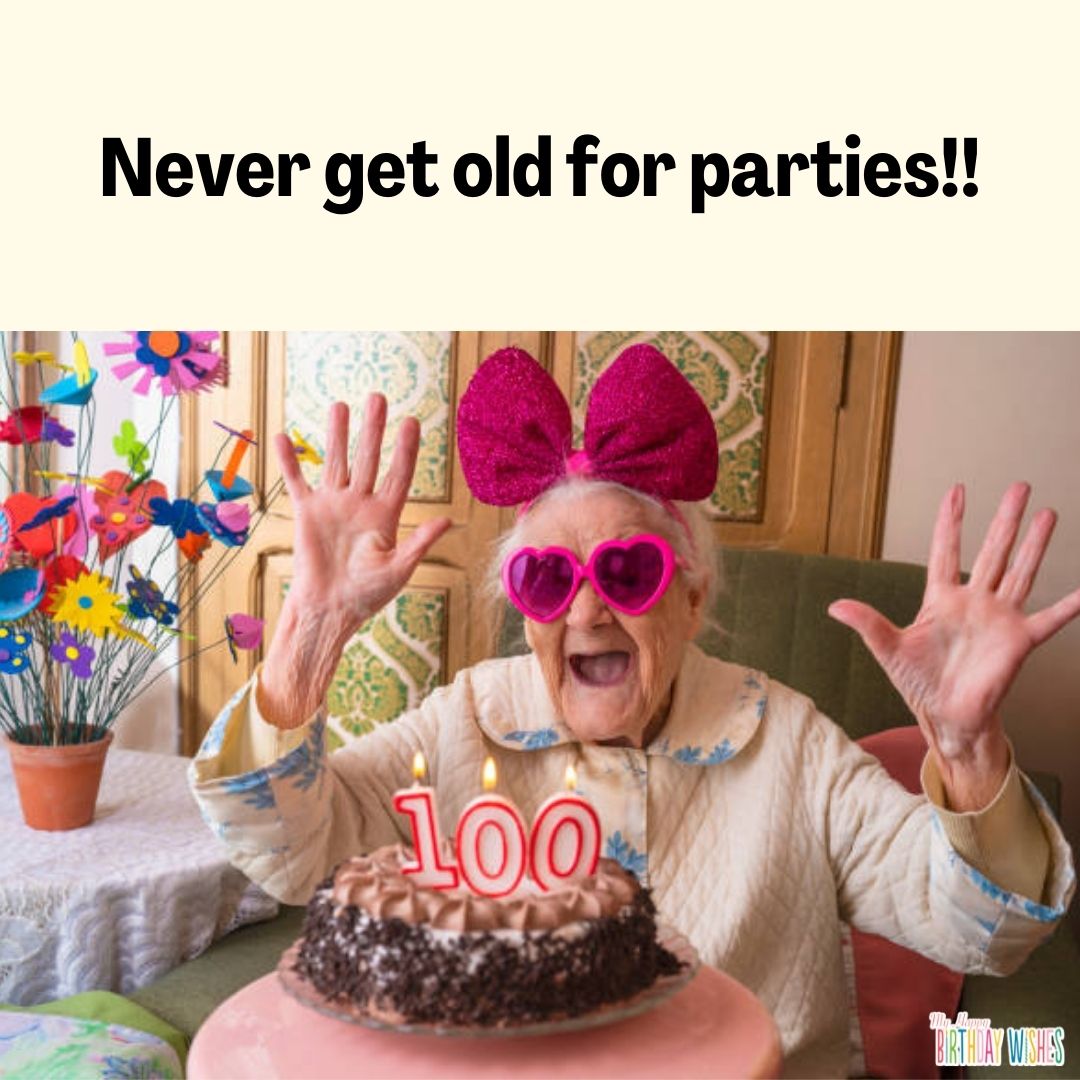 woman with 100 cake - funny birthday pictures