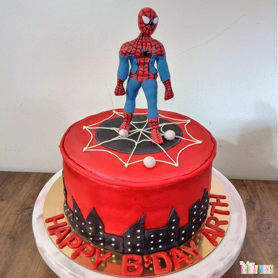 Spiderman Cake in red and black