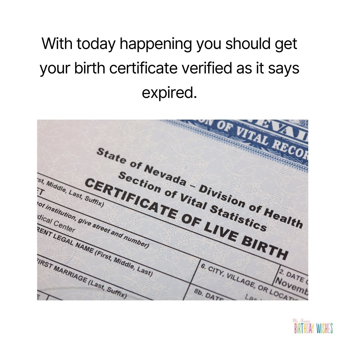 birth certificate image