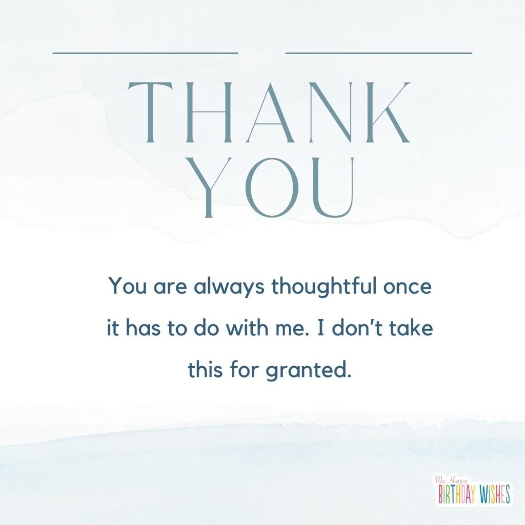 water color blue background thank you card