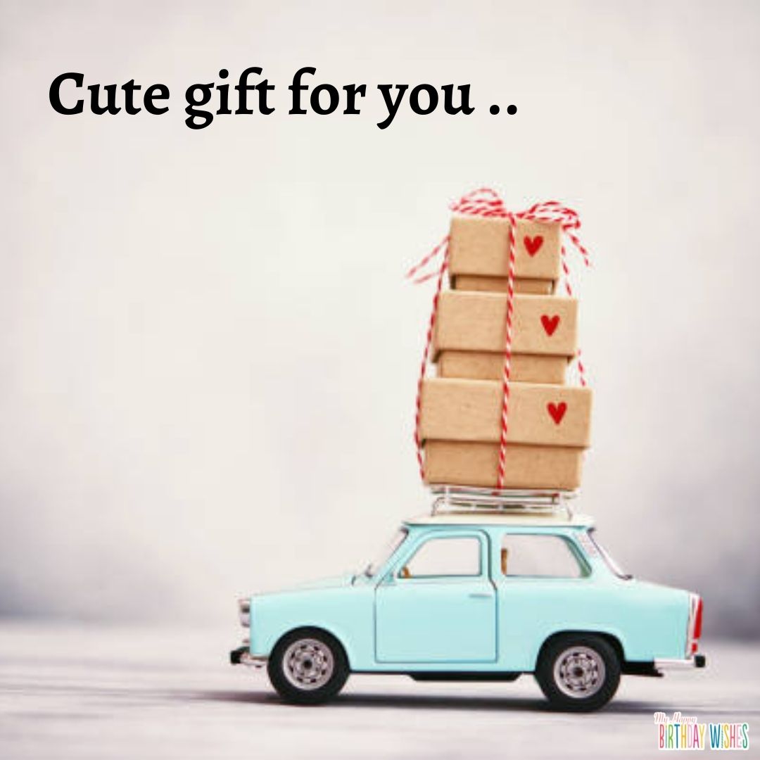 miniature car and gift - funny birthday pictures