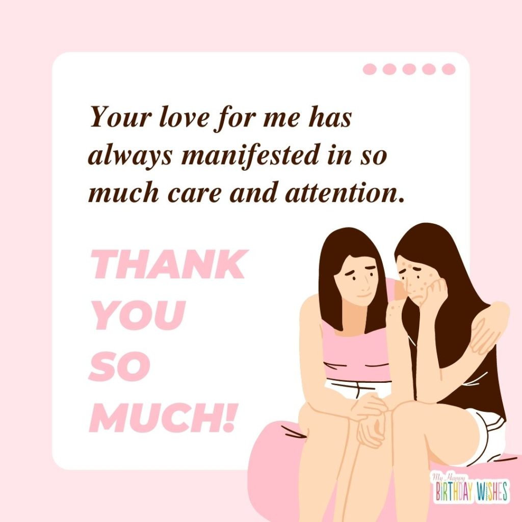 pink and isometric characters thank you card