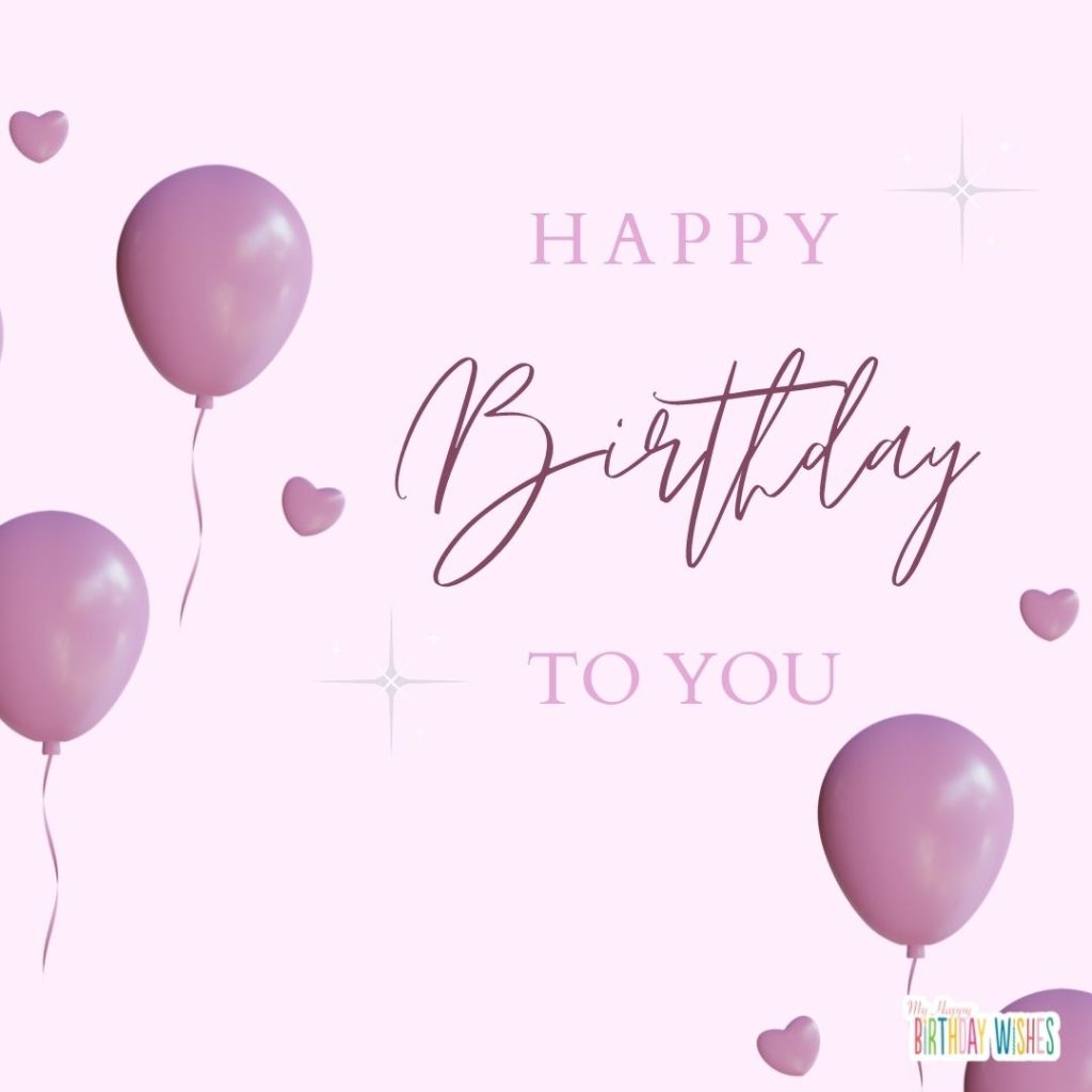 birthday card with balloons design