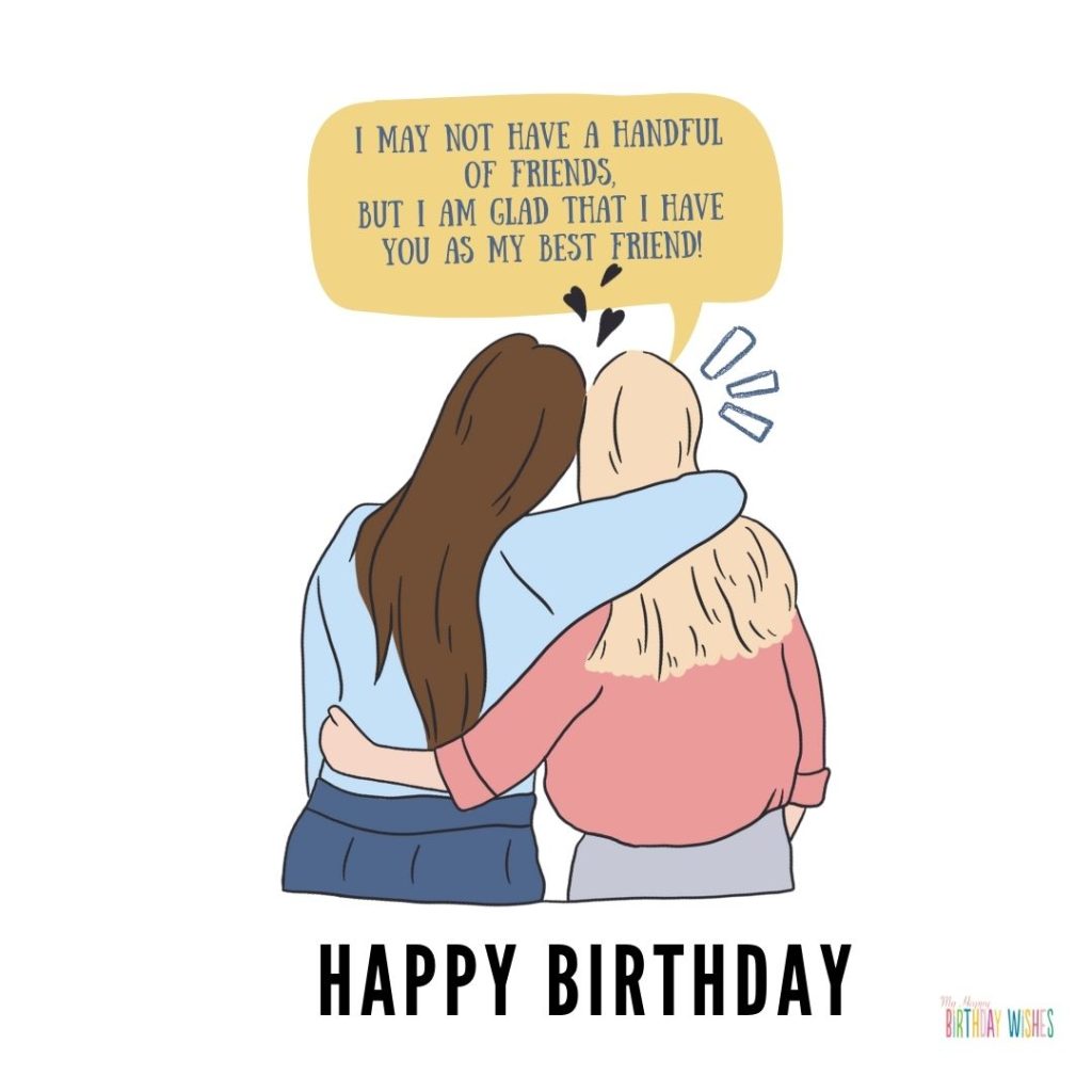 two isometric vibrant colors besties birthday card for friend