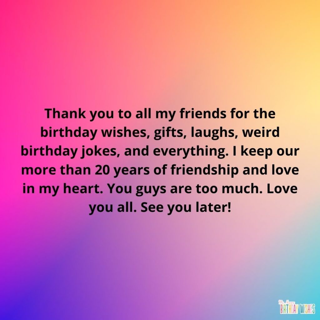 thank you all my friends images