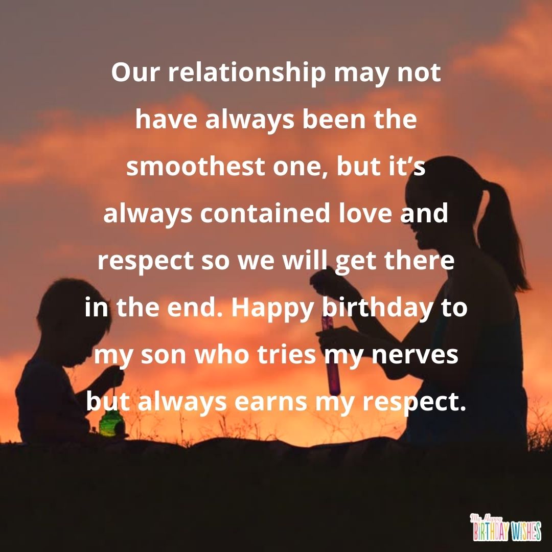 Silhouette of playing mother and son 